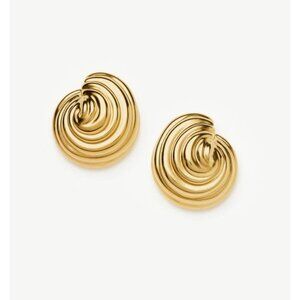 MISSOMA Spiral Dome Oversized Stud Earrings 18K Gold NEW $234